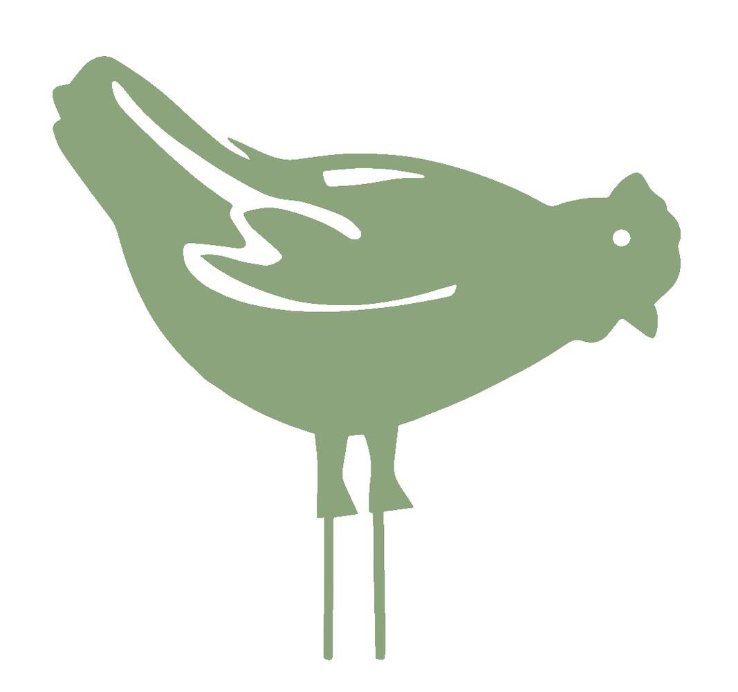 Louis Moulin - Figura para clavar Gallina - 28x39 cm - verde claro Louis Moulin - Imagen 1