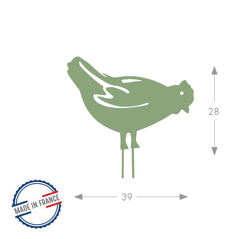 Louis Moulin - Figura para clavar Gallina - 28x39 cm - verde claro Louis Moulin - Imagen 2