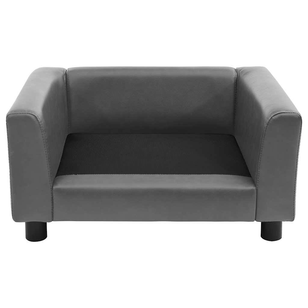 Vidaxl - Canapé pour chien Gris 60x43x30 cm Peluche et similicuir vidaXL 170959 - Imagen 9