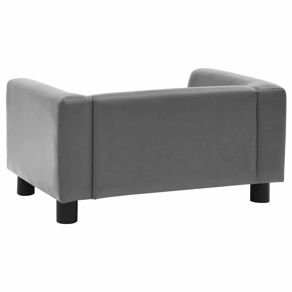 Vidaxl - Canapé pour chien Gris 60x43x30 cm Peluche et similicuir vidaXL 170959 - Imagen 7