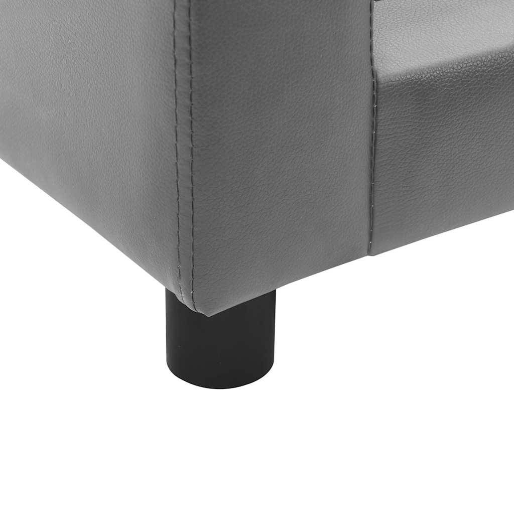 Vidaxl - Canapé pour chien Gris 60x43x30 cm Peluche et similicuir vidaXL 170959 - Imagen 5