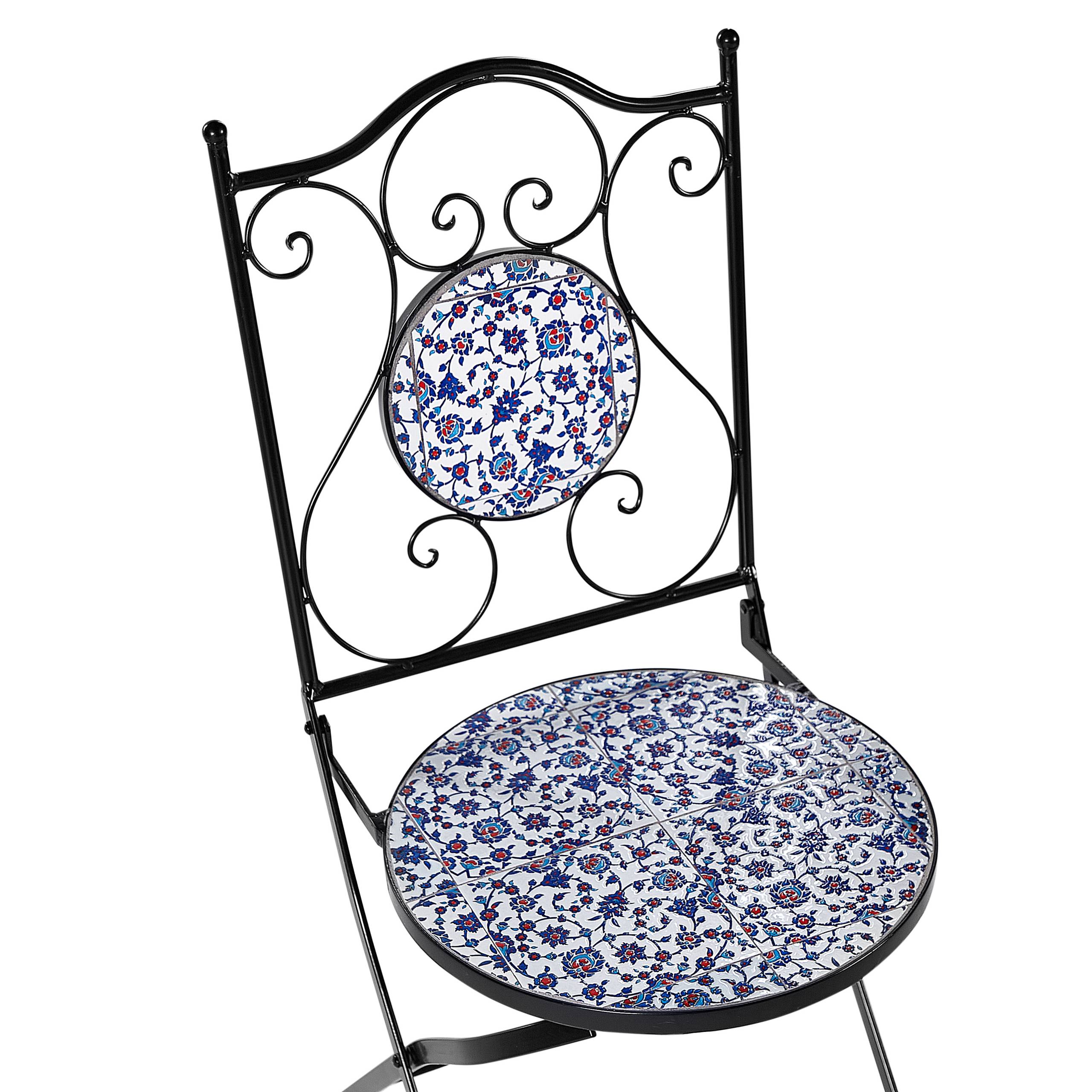 Beliani - Chaise de jardin Métal Noir CAMPRENA - Beliani - Imagen 8