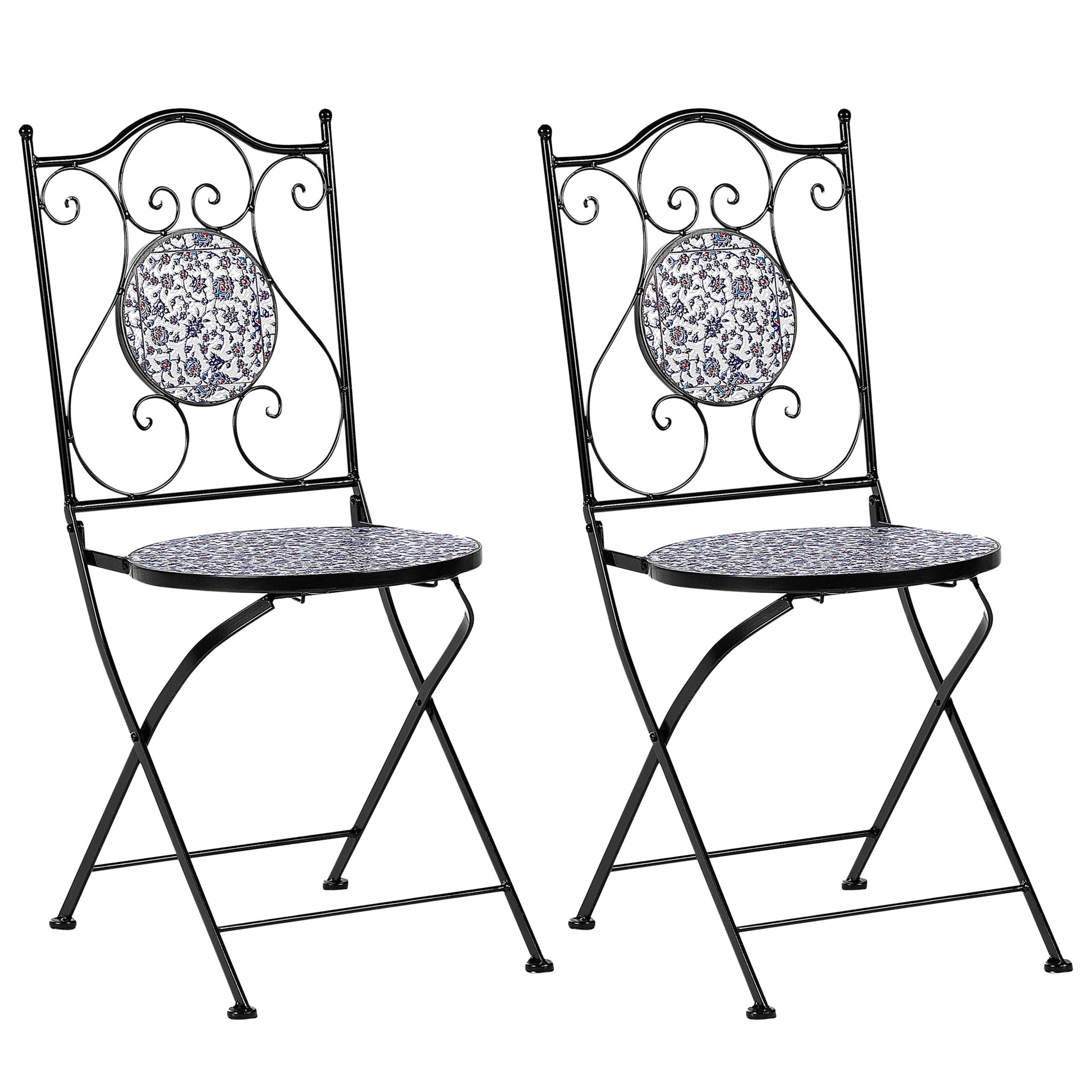 Beliani - Chaise de jardin Métal Noir CAMPRENA - Beliani - Imagen 4