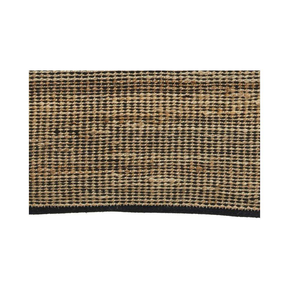 Aubry Gaspard - Tapis rectangulaire en jute et coton noir - Imagen 3
