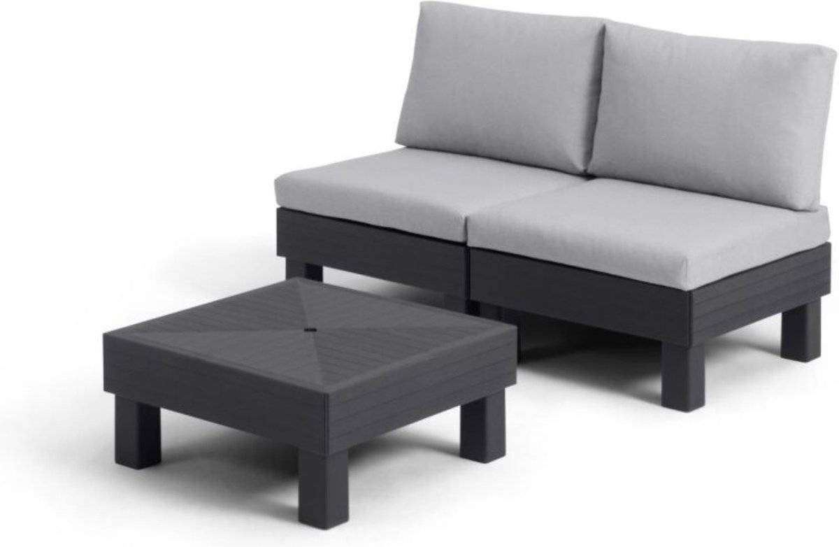 Keter - Lot 2 Fauteuils et table basse Elements - Anthracite - KETER - Image 3