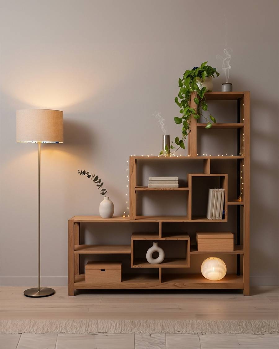 Aiko - Étagère en bois de teck escalier - UNIQKA - Imagen 2