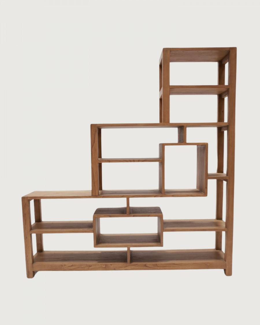 Aiko - Étagère en bois de teck escalier - UNIQKA - Imagen 1