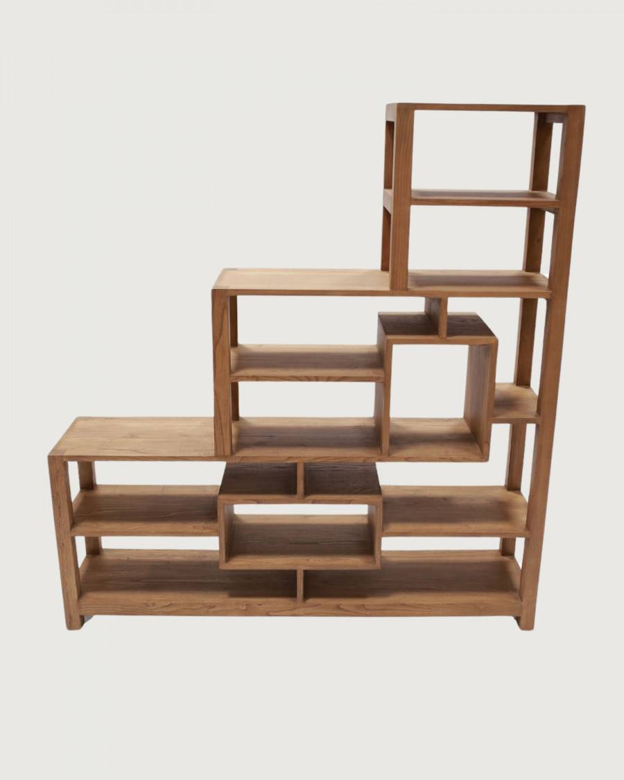 Aiko - Étagère en bois de teck escalier - UNIQKA - Imagen 3