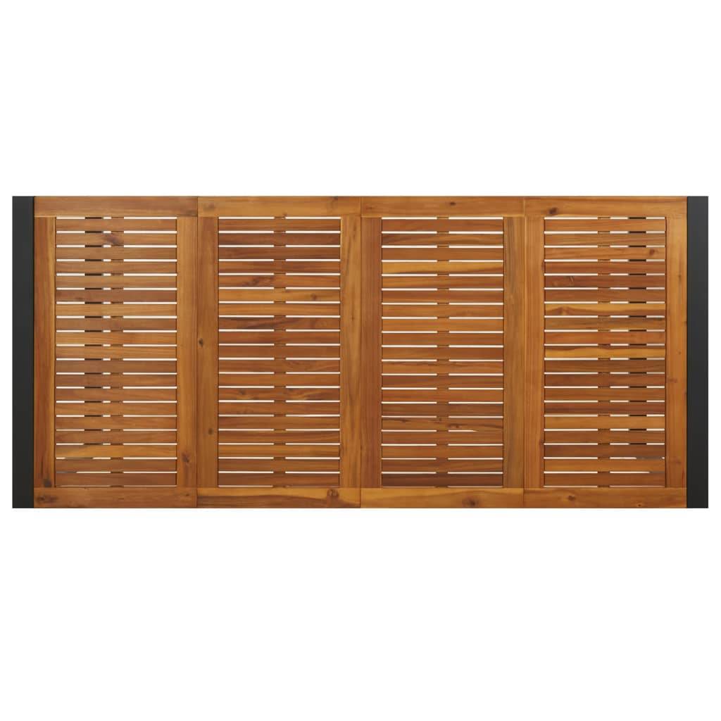 Table de jardin - Table de patio et pieds en forme de U 200x90x75 cm bois acacia P2212 - Image 5