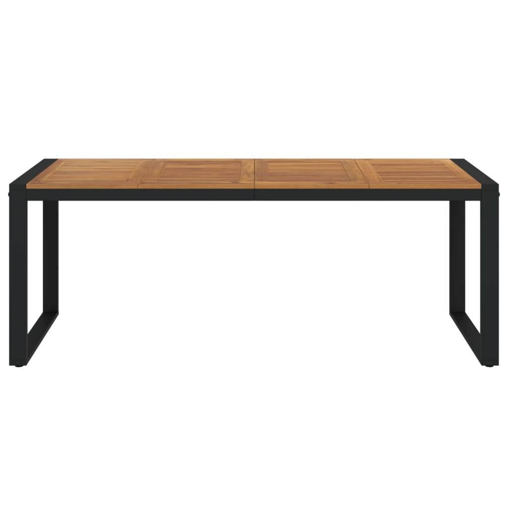 Table de jardin - Table de patio et pieds en forme de U 200x90x75 cm bois acacia P2212 - Image 3
