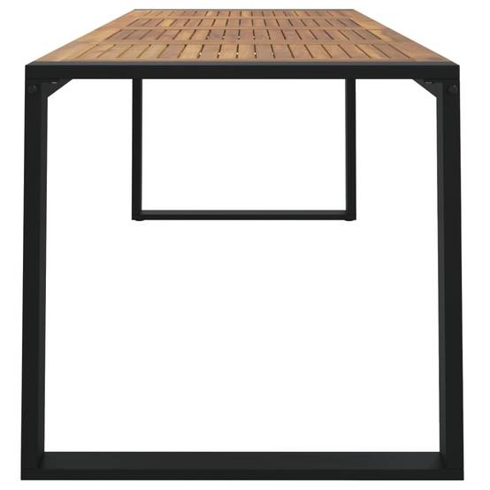 Table de jardin - Table de patio et pieds en forme de U 200x90x75 cm bois acacia P2212 - Image 4