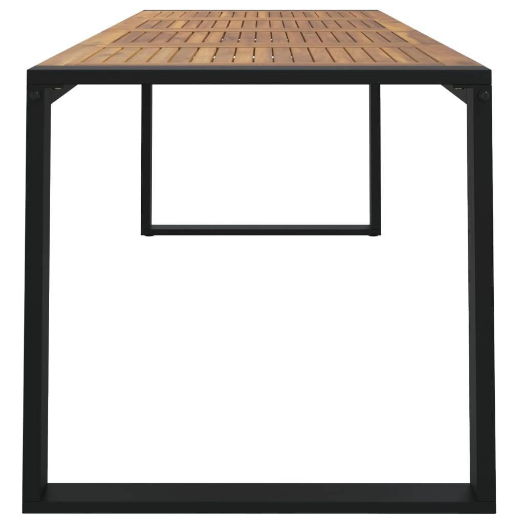 Table de jardin - Table de patio et pieds en forme de U 200x90x75 cm bois acacia P2212 - Image 4