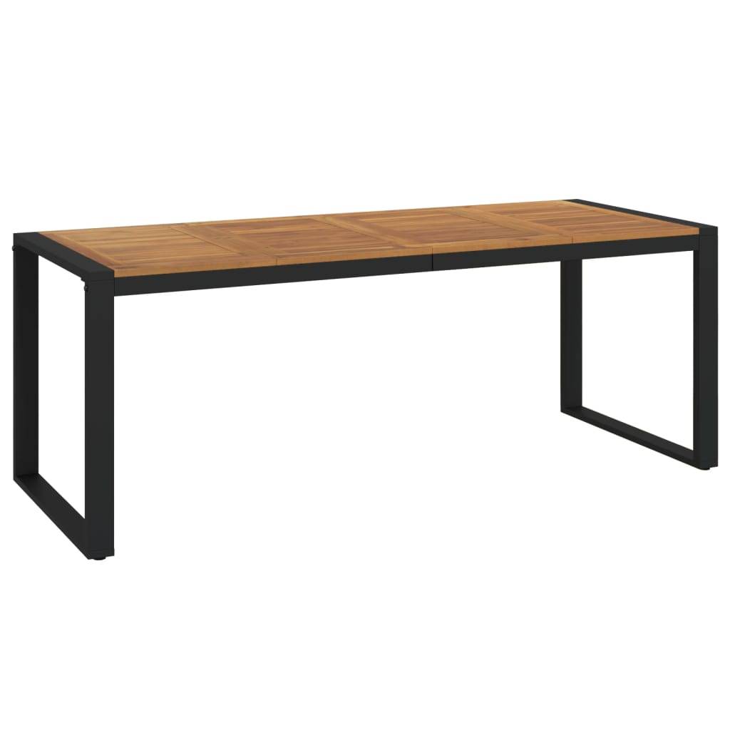 Table de jardin - Table de patio et pieds en forme de U 200x90x75 cm bois acacia P2212 - Image 1