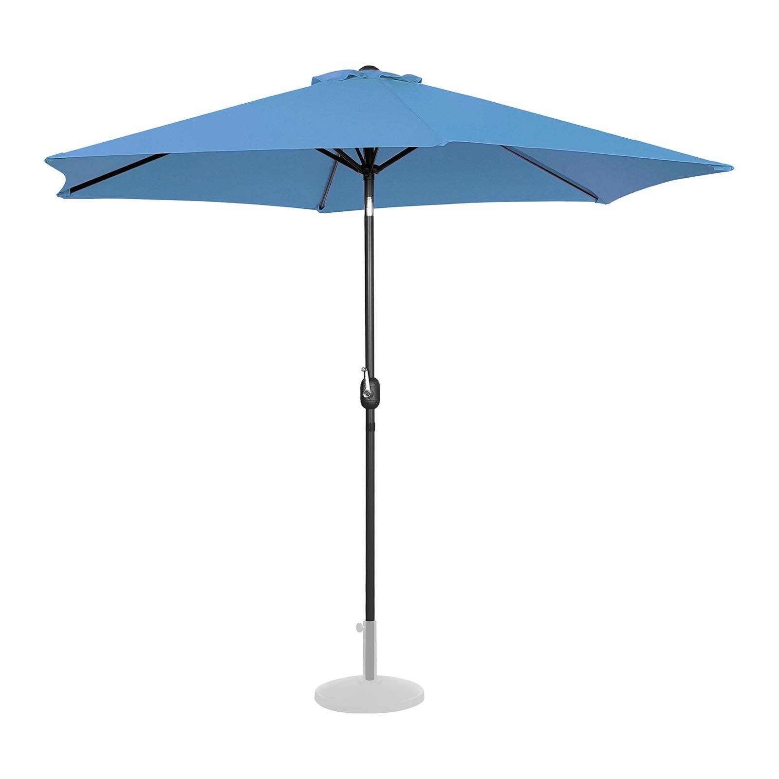 Helloshop26 - Parasol de terrasse hexagonal diamètre 300 cm inclinable bleu - Imagen 1