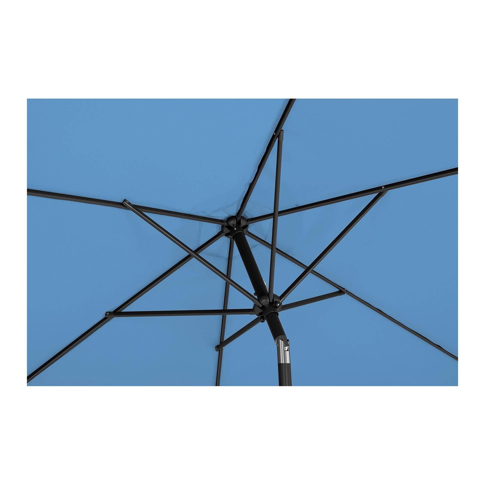 Helloshop26 - Parasol de terrasse hexagonal diamètre 300 cm inclinable bleu - Imagen 4