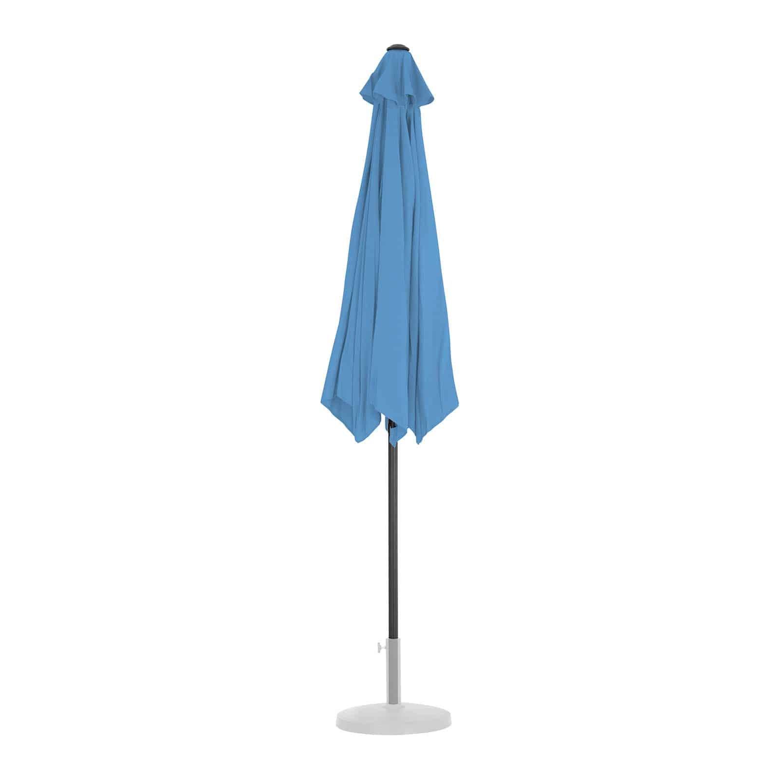Helloshop26 - Parasol de terrasse hexagonal diamètre 300 cm inclinable bleu - Imagen 3
