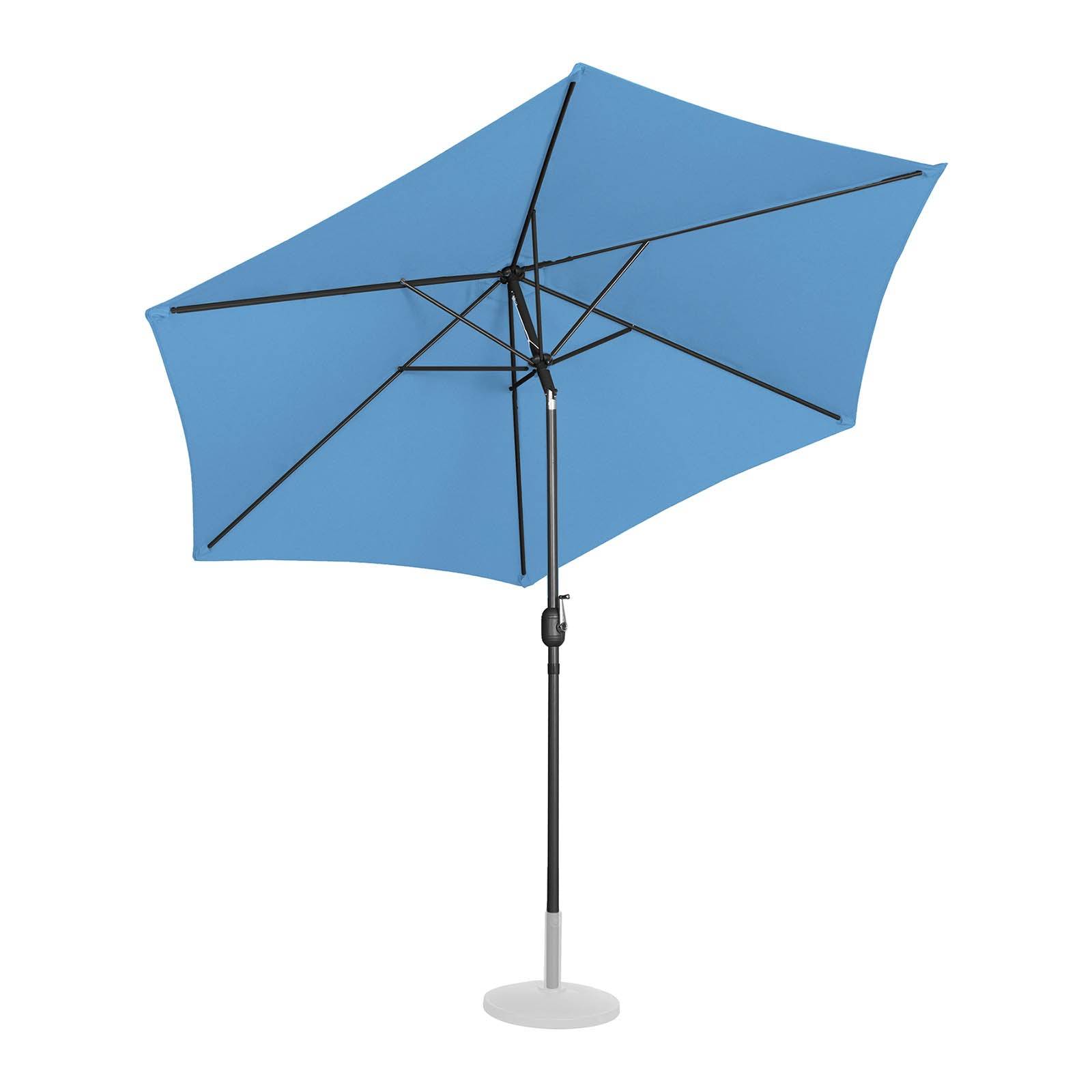 Helloshop26 - Parasol de terrasse hexagonal diamètre 300 cm inclinable bleu - Imagen 2