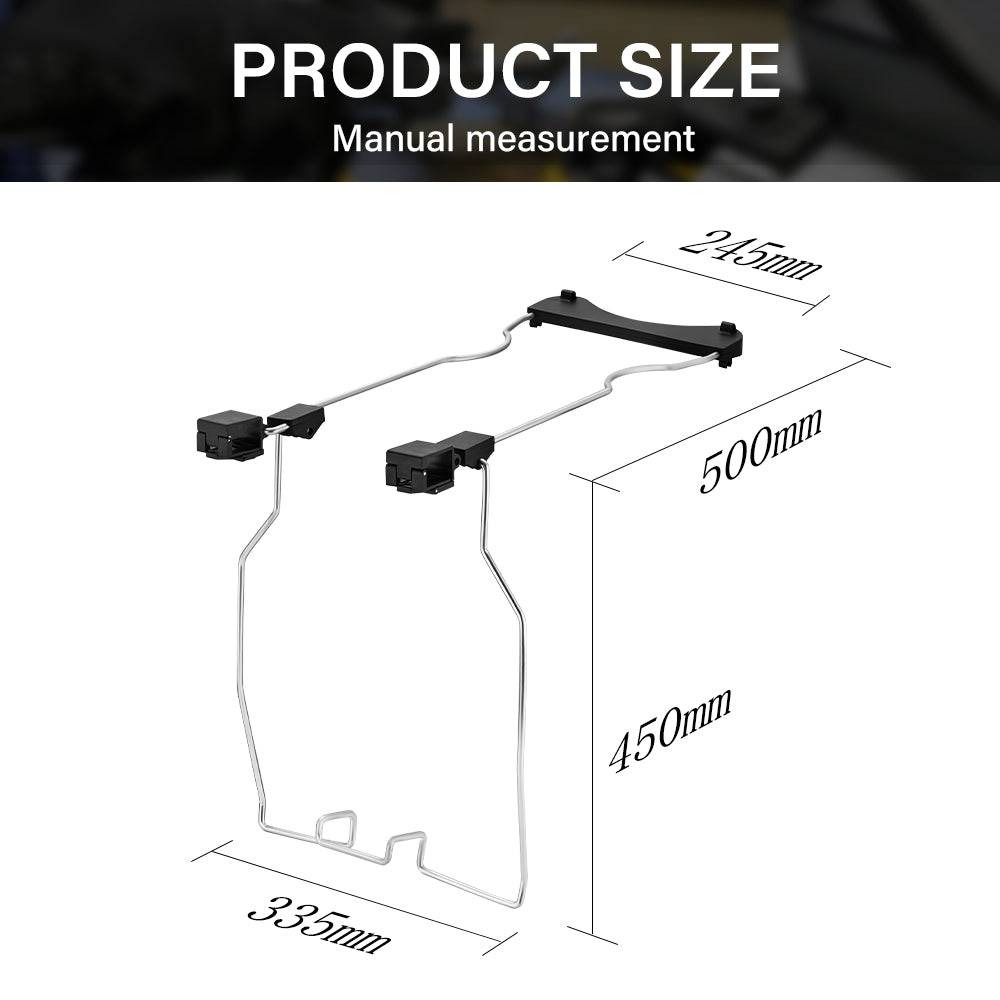 Échelle télescopique pliable de 5 m avec stabilisateur d'échelle, échelle télescopique en aluminium avec barre stabilisatrice et crochets amovibles - Image 3