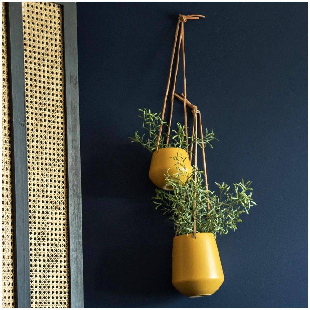 Pt Living - Support à plantes en céramique Skittle medium Jaune - Imagen 2