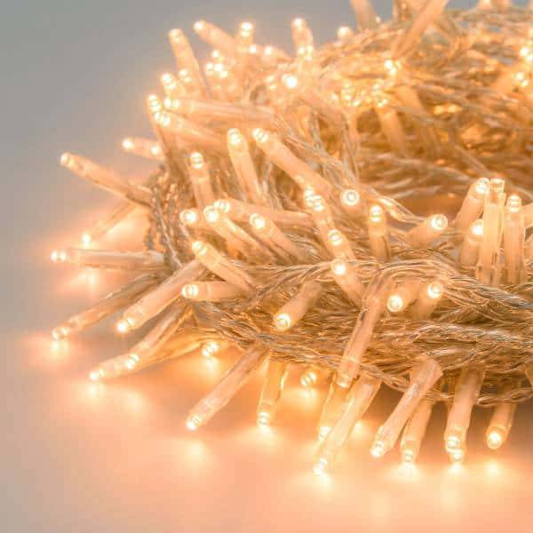 Lotti - Guirlande lumineuse 13M 8 modes 180 miniLED ambré câble transparent Lotti - Imagen 1