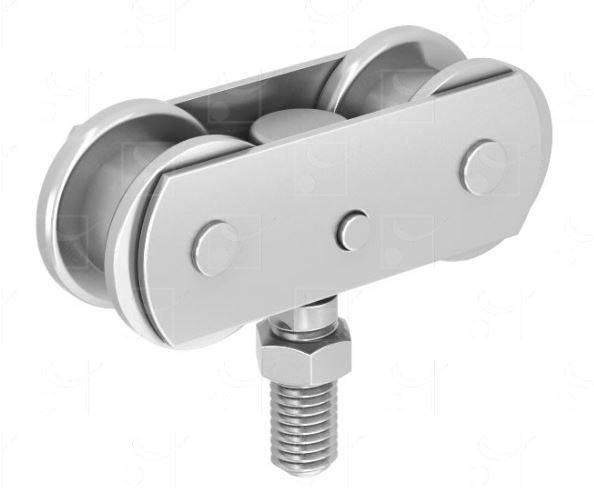 Monture sur chant vis M10 galet en acier – MANTION - 0633A