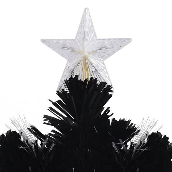 Sapin de Noël - Arbre de Noël et flocons de neige LED Noir 150 cm Fibre optique - Image 7