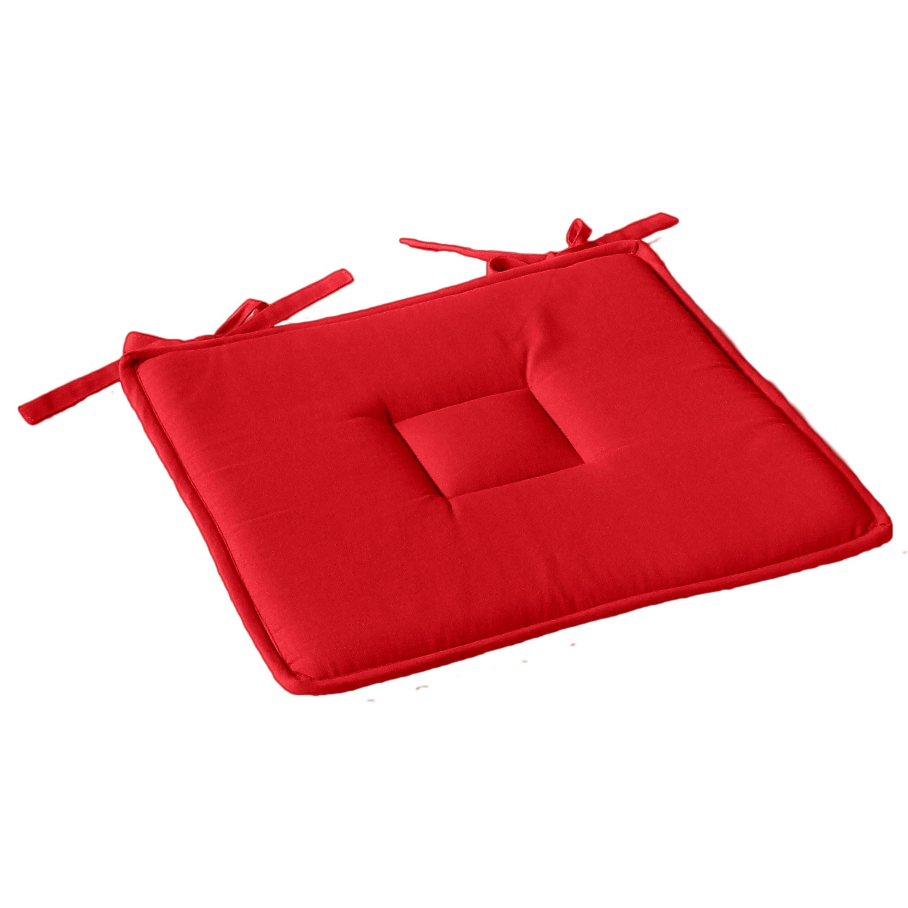 Enjoy Home - Galette de chaise uni effet Bachette - 40 x 40 cm - Enjoy Home