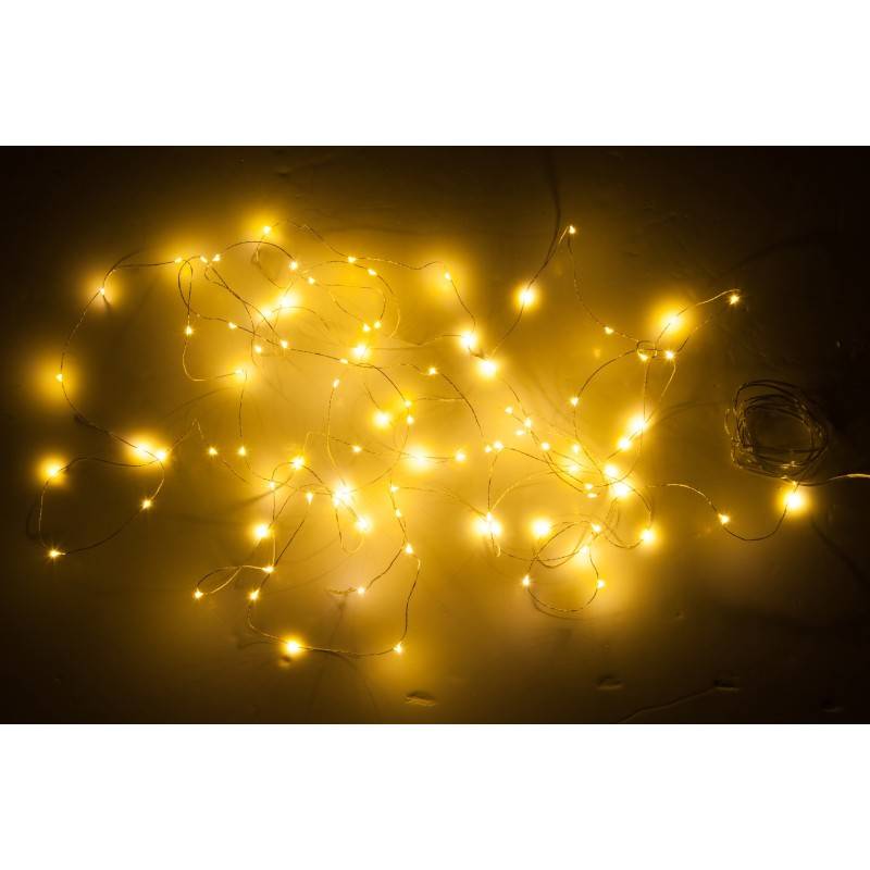 Guirlande luminaire argent avec 90 led blanches L9m - J-Line - Image 3