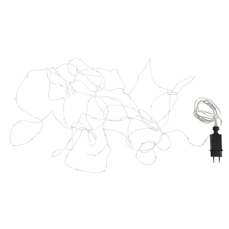 Guirlande luminaire argent avec 90 led blanches L9m - J-Line - Image 1