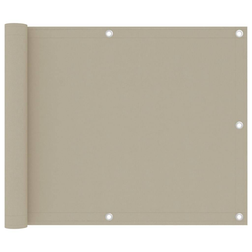 Helloshop26 - Écran de balcon brise pare vue protection confidentialité beige 75 x 500 cm tissu oxford - Imagen 1