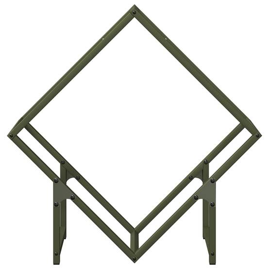 Range-bûches intérieur en acier design Vert Olive 60x25x60 cm – ComfortXL Outdoor Living - Image 5