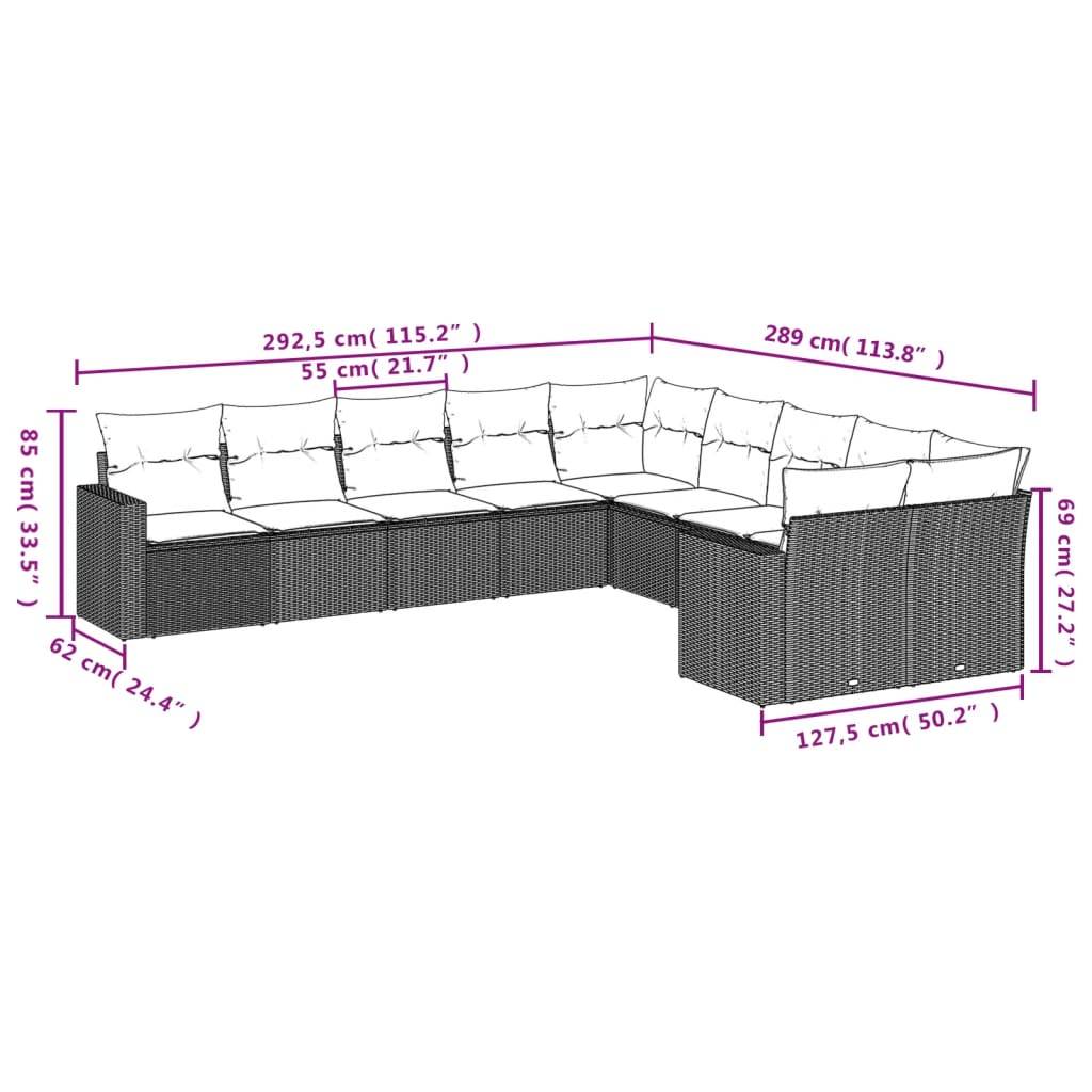 Salon de Jardin Bas 10 Places Résine Tressée avec Rangement sous Assise pour Jardin Gris Clair – ComfortXL Outdoor Living - Image 3