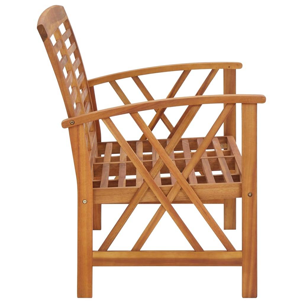 Helloshop26 - Salon de jardin meuble d'extérieur ensemble de mobilier 3 pièces bois d'acacia solide - Imagen 5