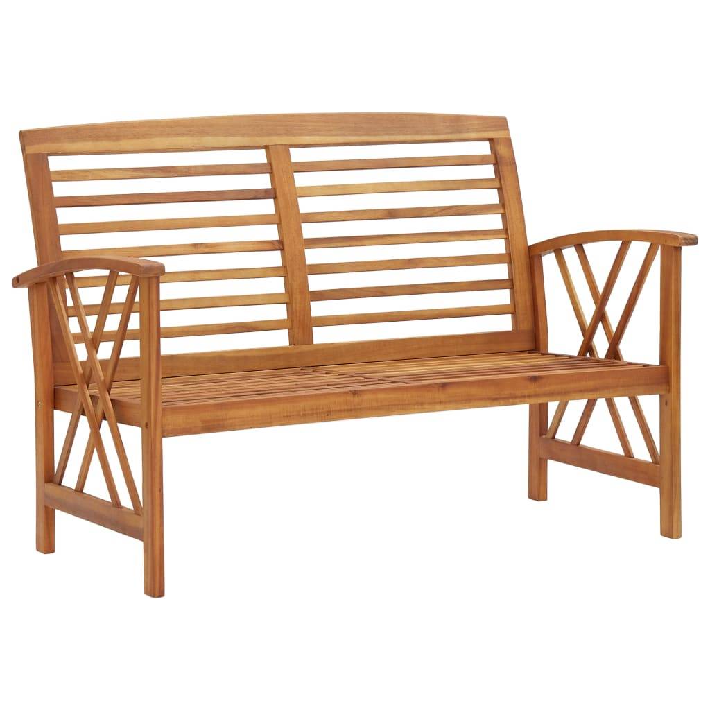 Helloshop26 - Salon de jardin meuble d'extérieur ensemble de mobilier 3 pièces bois d'acacia solide - Imagen 4