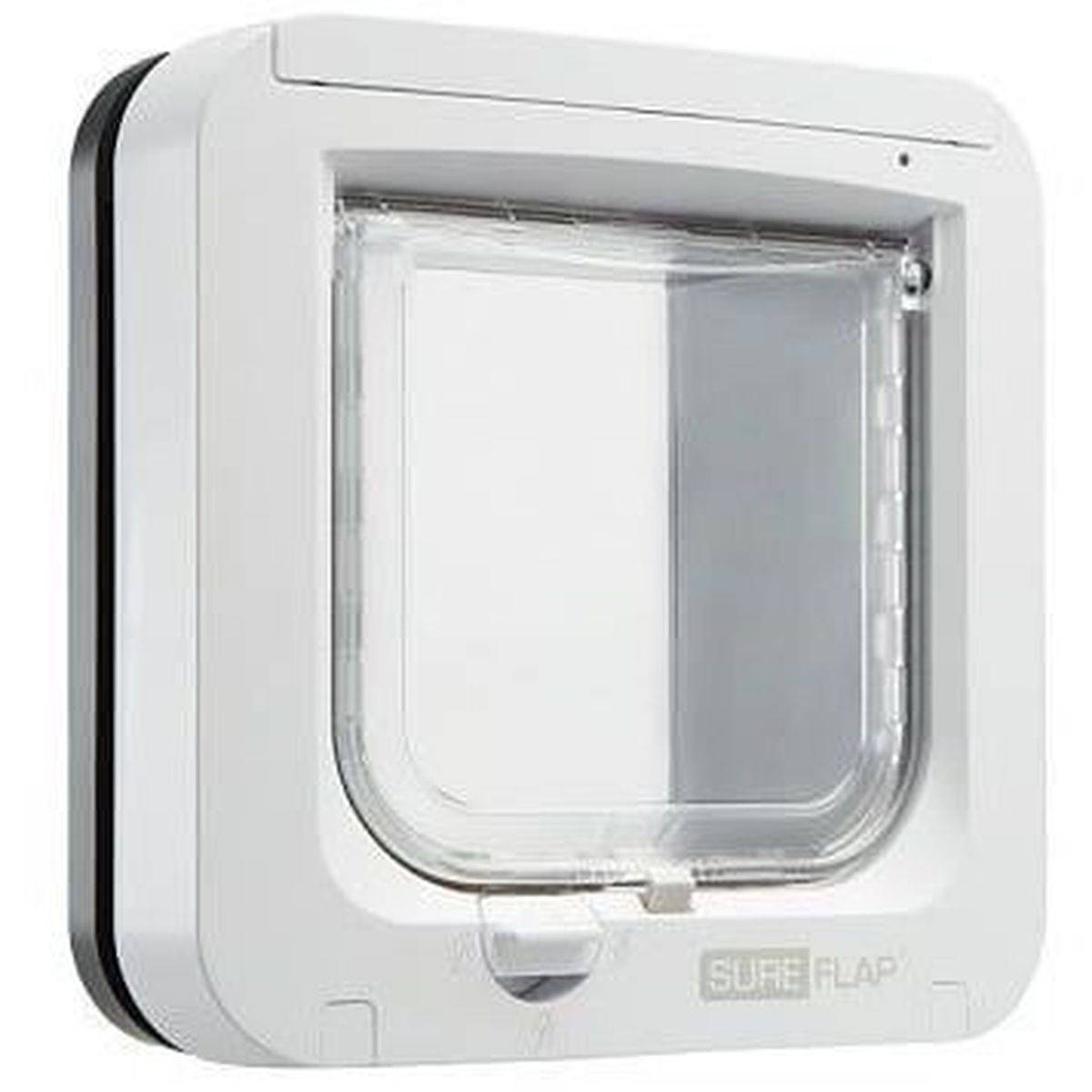 SUREFLAP - Chatière électronique micro-puce et RFID SureFlap, gris et blanc, accès sélectif, cadre rectangulaire - SUREFLAP - Image 1