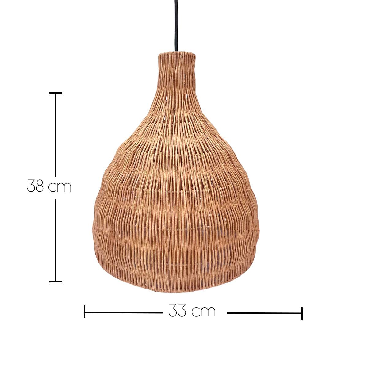 Lumisky - Suspension Extérieure Rotin Beige H38cm Câble 5m - Imagen 3