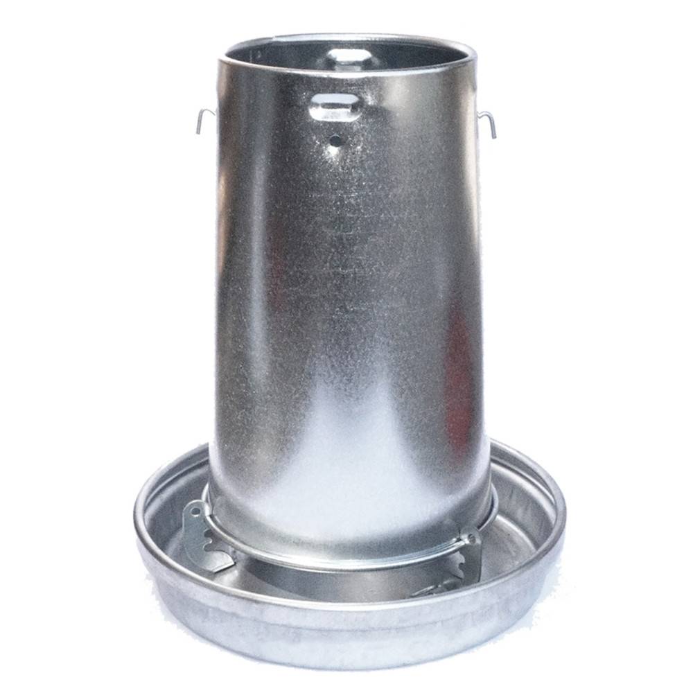 Vadigran - Silo d'alimentation galvanisé contenance 14 litres ø 33 cm pour volailles - Imagen 5