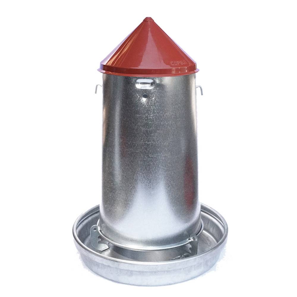 Vadigran - Silo d'alimentation galvanisé contenance 14 litres ø 33 cm pour volailles - Imagen 1