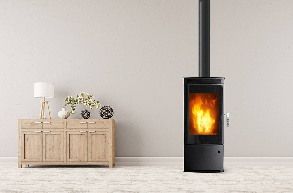Supra - Poêle à bois ANAYA TRI VISION acier - vertical - 9kW - 45,8 x 105,5 x 43,8 cm Supra - Image 3