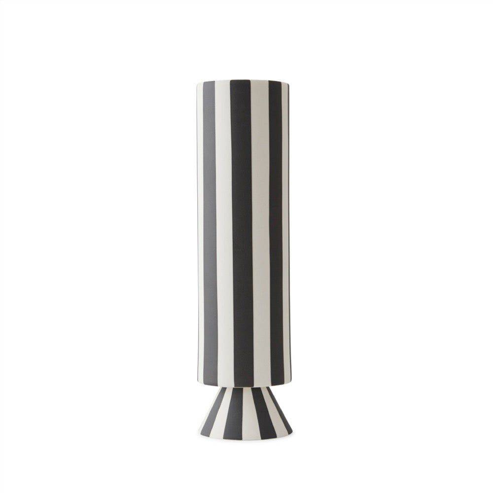 Vase blanc grès Living