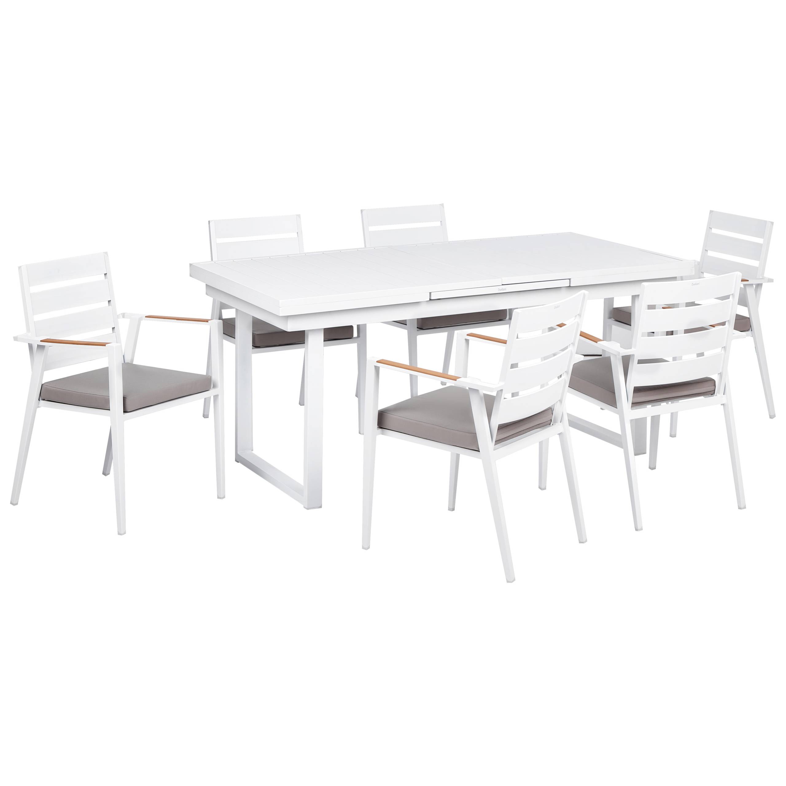Beliani - Set de salle à manger, 6 Personnes Aluminium Blanc/gris VALCANETTO/TAVIANO - Beliani - Imagen 2