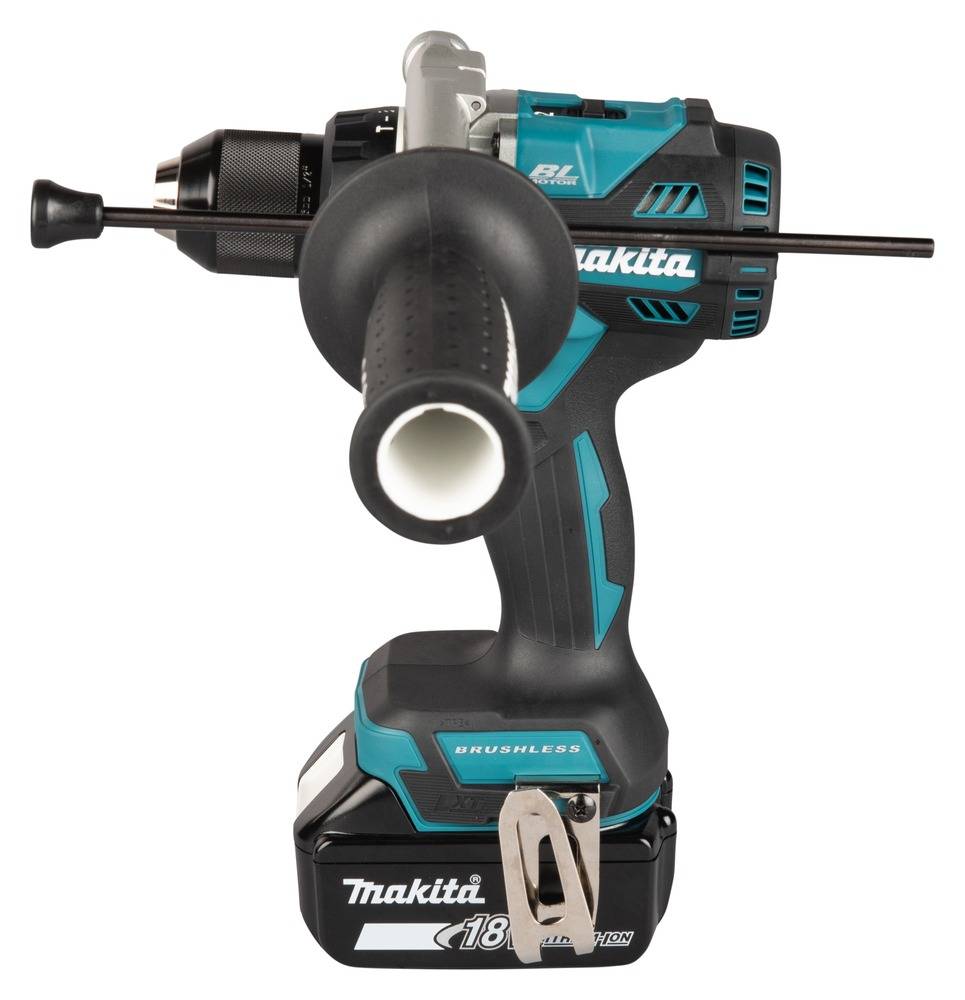 Makita - Perceuse visseuse à percussion LXT - Ø 13 mm - MAKITA - Avec 2 batteries 5 Ah + chargeur rapide + coffret Makpac - DHP492RTJ - Image 2