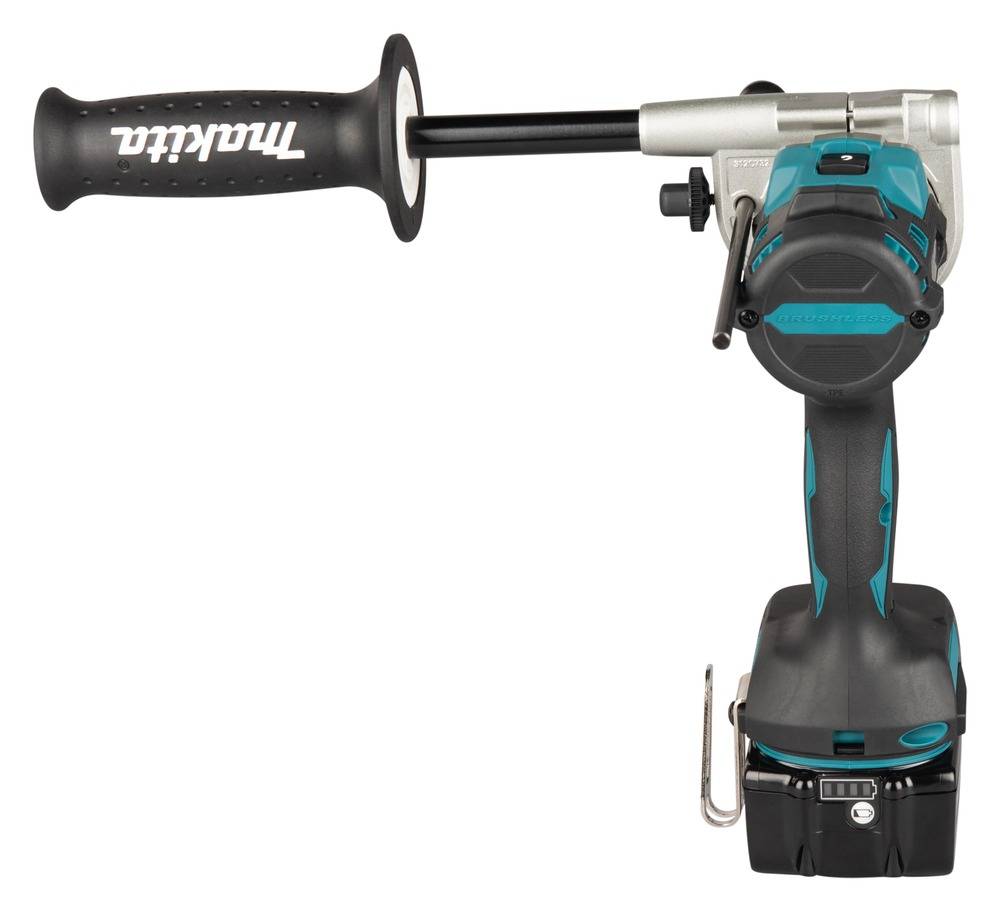 Makita - Perceuse visseuse à percussion LXT - Ø 13 mm - MAKITA - Avec 2 batteries 5 Ah + chargeur rapide + coffret Makpac - DHP492RTJ - Image 4