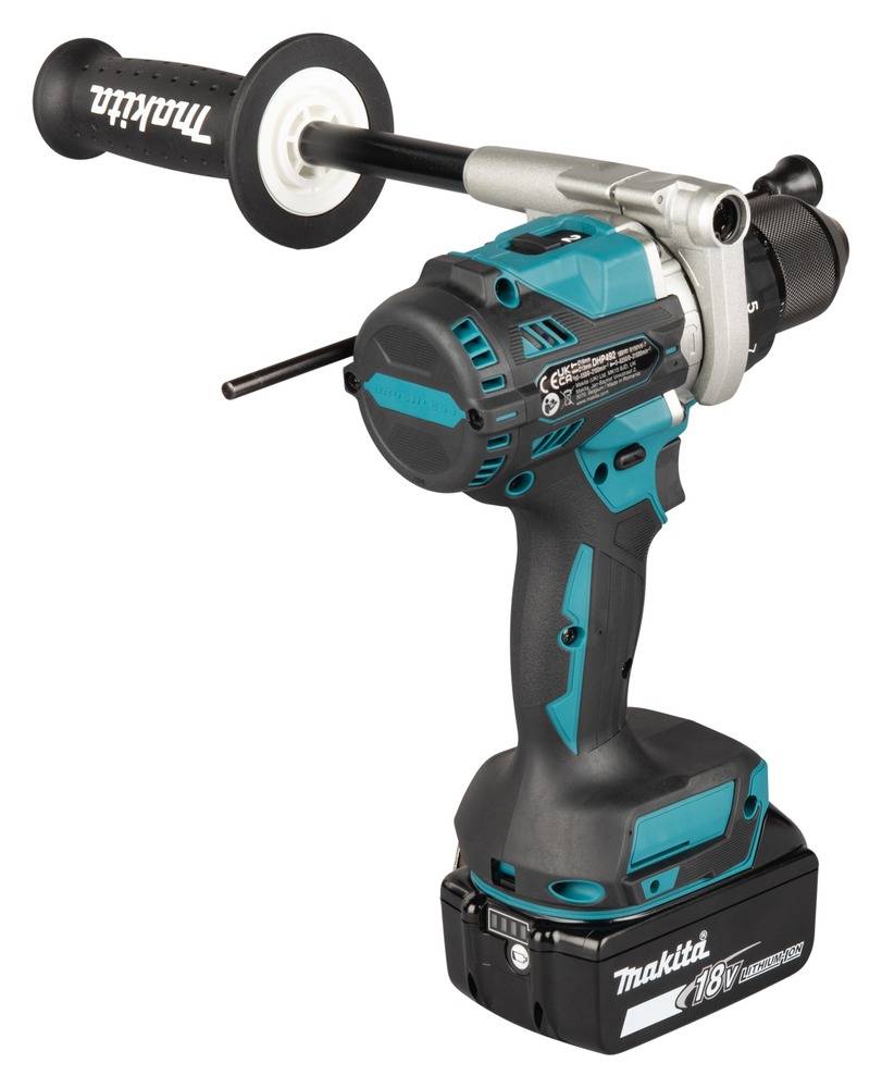 Makita - Perceuse visseuse à percussion LXT - Ø 13 mm - MAKITA - Avec 2 batteries 5 Ah + chargeur rapide + coffret Makpac - DHP492RTJ - Image 5