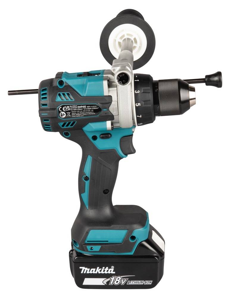 Makita - Perceuse visseuse à percussion LXT - Ø 13 mm - MAKITA - Avec 2 batteries 5 Ah + chargeur rapide + coffret Makpac - DHP492RTJ - Image 6