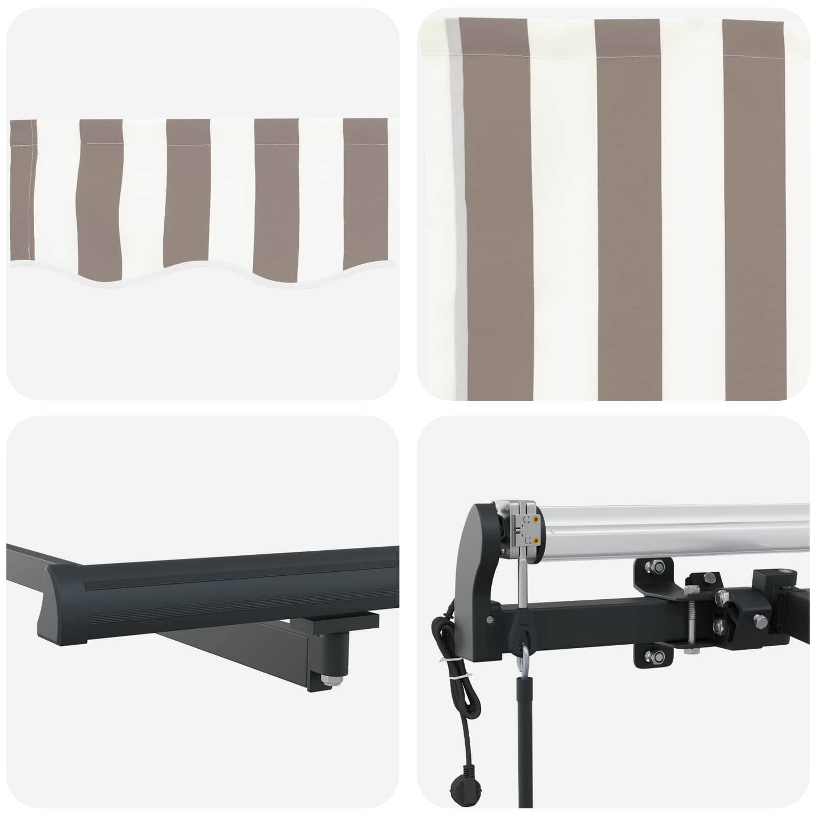 ComfortXL - Store banne motorisé aluminium pour terrasse protection gris clair 4x3m - ComfortXL Outdoor Living - Image 4