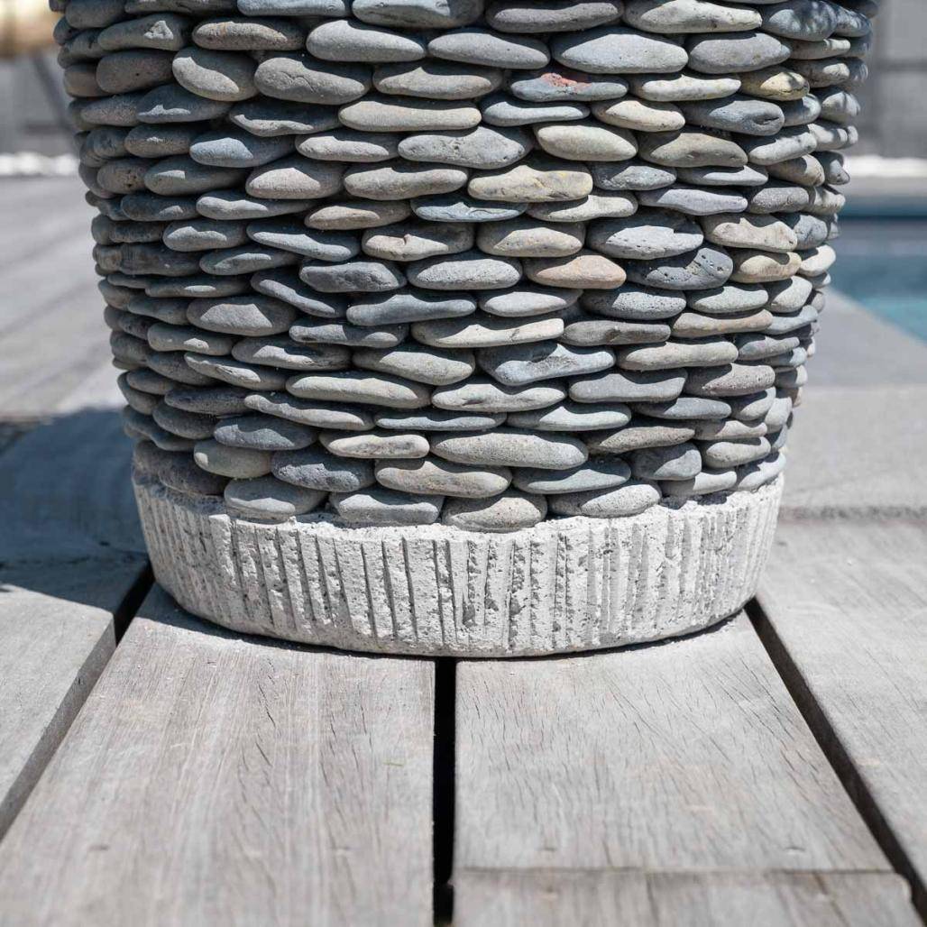 Wanda COLLECTION - Pot bac jardinière conique galet 50cm - Image 4
