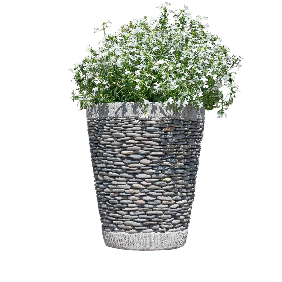 Wanda COLLECTION - Pot bac jardinière conique galet 50cm - Image 1