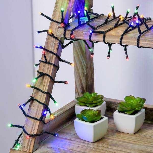 Lotti - Guirlande lumineuse 60,5M 1500 LED multicolore animées mémoire timer câble vert Lotti - Imagen 6