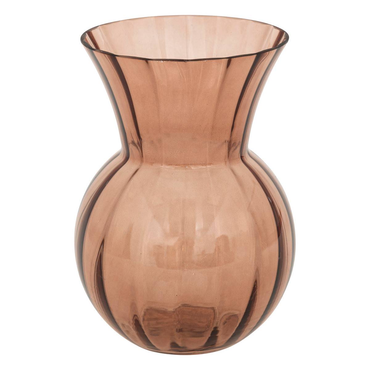 Atmosphera - Vase boule en verre Ambre H 22 cm - Imagen 1